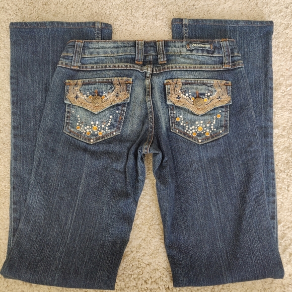 Zco Studded Wide Leg Jeans Size 3 - Picture 5 of 6